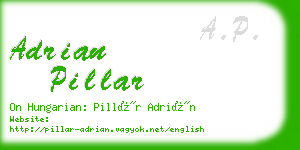 adrian pillar business card